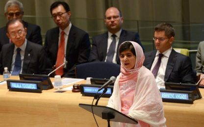 Parla all'Onu Malala, 16enne simbolo della lotta ai talebani
