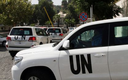 Siria, ispettori Onu a Damasco. Usa e Gb valutano attacco