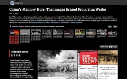 Cina, le immagini censurate su Weibo
