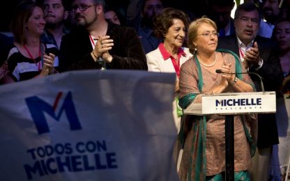 Cile, Michelle Bachelet è di nuovo presidente