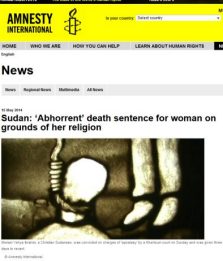 Sudan, donna incinta condannata a morte per apostasia