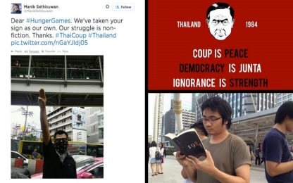 Thailandia, la protesta silenziosa tra libri e film