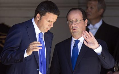Ue, patto Renzi-Hollande: uniti su crescita e investimenti