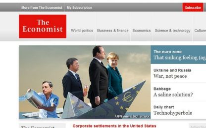 Renzi con un gelato in mano sulla copertina dell'Economist
