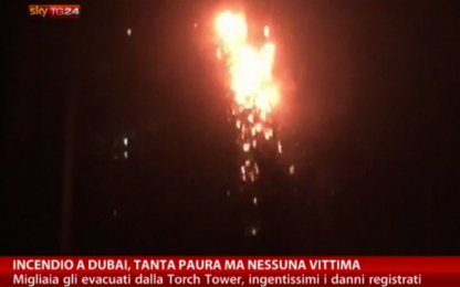 Dubai, incendio alla Torch Tower. VIDEO