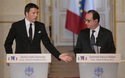 Libia, Renzi-Hollande: intervento non all'ordine del giorno