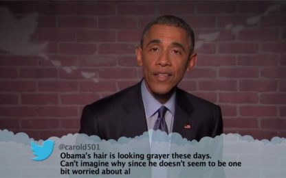 Usa: Obama legge in tv i tweet che lo prendono in giro