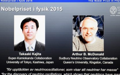 Fisica, Nobel a Kajita e McDonald per scoperte su neutrini