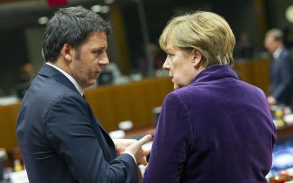 Renzi alla Merkel: "Non siete i donatori di sangue dell'Europa"