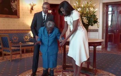 Usa, a 106 anni balla con Barack Obama alla Casa Bianca. VIDEO