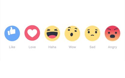 Da amore a rabbia, ecco i nuovi pulsanti di Facebook