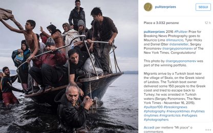 Pulitzer 2016 a  New York Times e Reuters per foto sui migranti