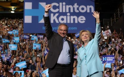 Usa 2016: a Miami Hillary Clinton presenta il suo vice Tim Kaine