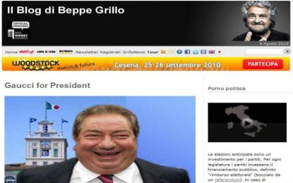 "Gaucci for president", la provocazione di Beppe Grillo