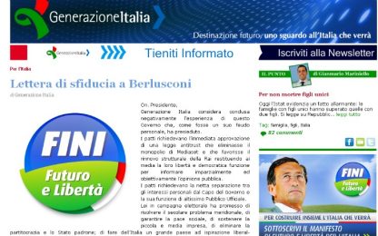 Generazione Italia cita Bossi e "sfiducia" Berlusconi