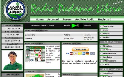 Radio Padania: "L'esercito dall'Afghanistan a Lampedusa"