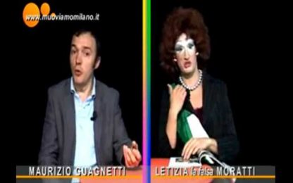 Letizia "Lafalsa" Moratti, una drag queen per Pisapia