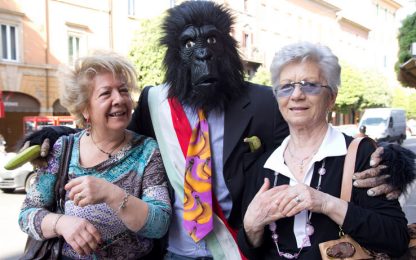 Magilla, il candidato gorilla scende in strada. VIDEO