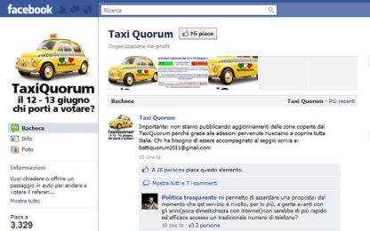 Referendum, un taxi per raggiungere il quorum