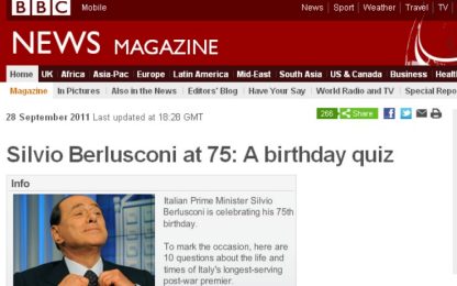 "Auguri, Silvio": con un quiz la BBC fa la festa al premier