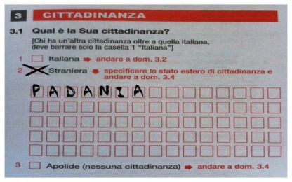"Cittadinanza? Padana". Sul web i leghisti anti-censimento