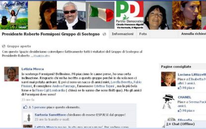 Facebook e la polemica sul gruppo a sostegno di Formigoni