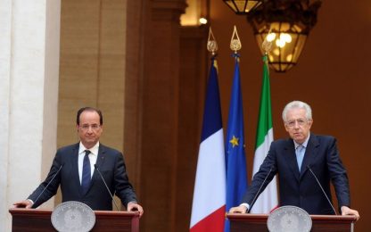 Monti incontra Hollande: "L'Euro non è ancora al riparo"