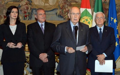Napolitano rieletto presidente, Grillo evoca il golpe