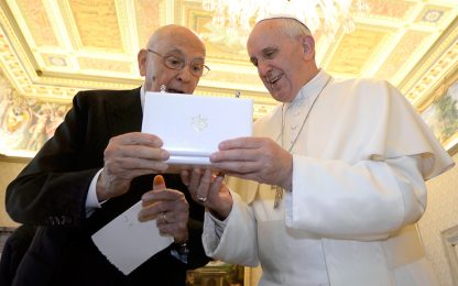 Napolitano visita il Papa: “Tutelare le libertà religiose"