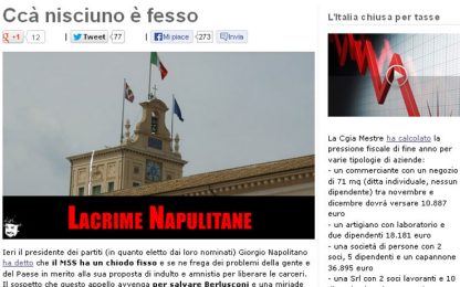 Carceri, nuova polemica di Grillo contro Napolitano