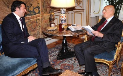 Governo, due ore di incontro tra Renzi e Napolitano