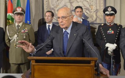 Napolitano: "Spazio e serenità a chi avrà l'incarico". VIDEO