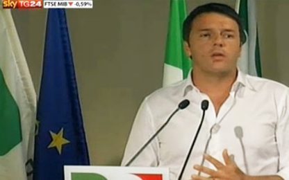 Renzi: tocca a noi cambiare l'Europa. Lavoro prima di tutto