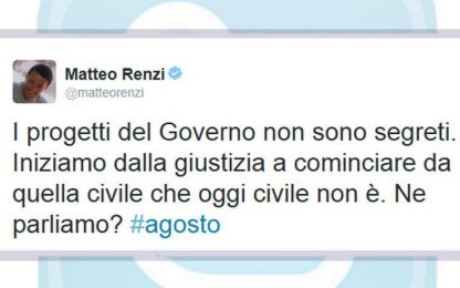Renzi: non esistono progetti segreti del governo