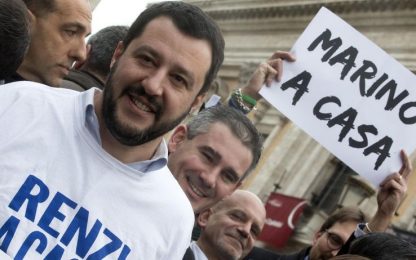 Salvini a Roma: "Tosi non è fuori dalla Lega"