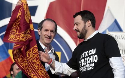 Lega a Roma, Salvini: Renzi servo sciocco di Bruxelles