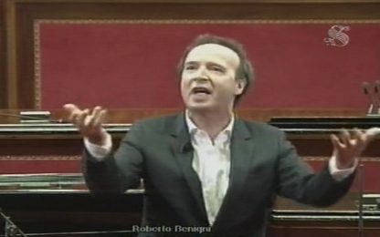 Celebrazioni Dante, Benigni in Senato: "Un posto dantesco"