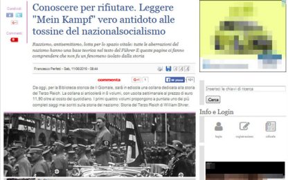 Il Mein Kampf in edicola. Renzi e Boldrini attaccano Il Giornale