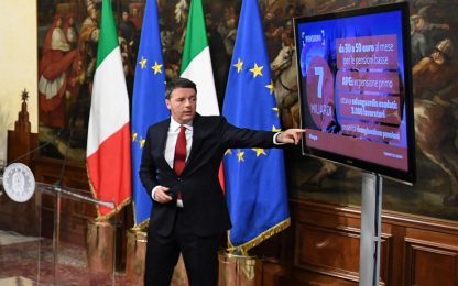 Manovra, Renzi: da 30 a 50 euro per le pensioni più basse