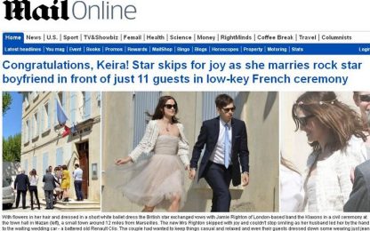 Keira Knightley sposa in Provenza