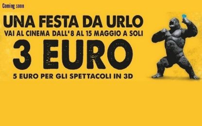 Festa del Cinema, dall’8 al 15 maggio biglietti a 3 e 5 euro