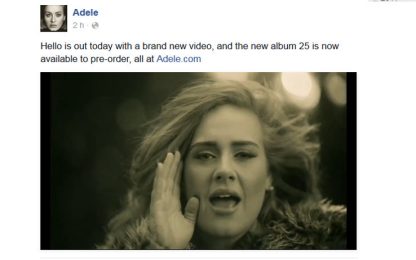 Adele rompe il silenzio con "Hello", primo singolo del nuovo album