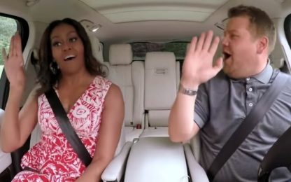 Michelle al "Carpool Karaoke" canta Beyoncé e Stevie Wonder. VIDEO