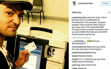 Usa 2016: selfie al seggio per Justin Timberlake, ma la legge lo vieta