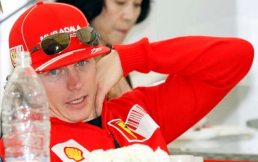 Ferrari Formula One driver Kimi Raikkonen of Finland looks relaxed at his motor home at the Suzuka Circuit in Suzuka, central Japan, Thursday, Oct. 1, 2009. The Japanese Grand Prix is scheduled for Sunday, Oct. 4.  (AP Photo/Shizuo Kambayashi)