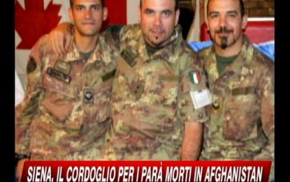 Siena, il cordoglio per i parà morti in Afghanistan