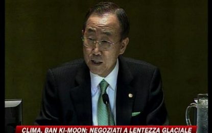 Clima, Ban Ki Moon: "Negoziati a lentezza glaciale"