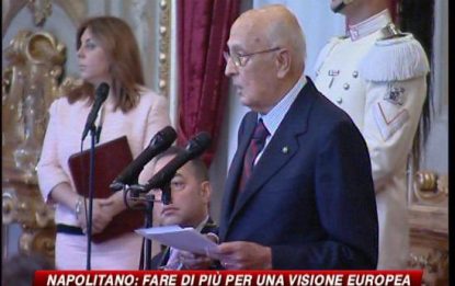 Napolitano: "Fuori dall'Europa le polemiche italiane"