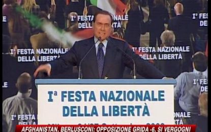 Berlusconi attacca la sinistra, Bersani: un comiziaccio