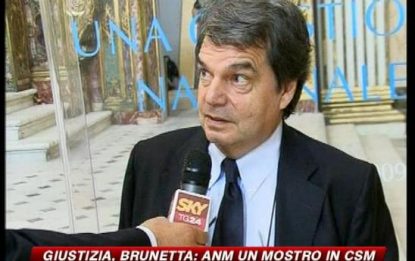 Giustizia, Brunetta: "L'Anm è un mostro"